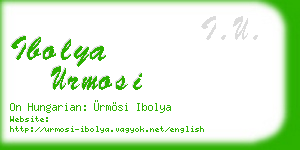 ibolya urmosi business card